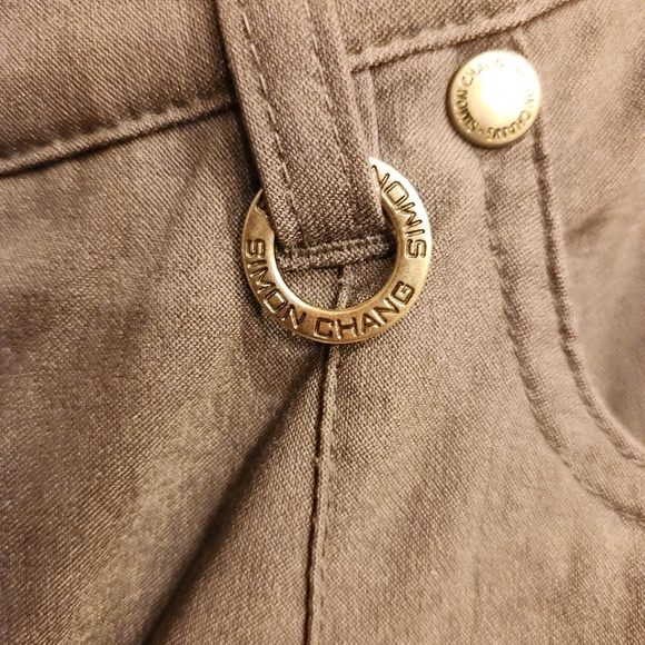 Simon Chang  "denim" or actually 74 % rayon. Steel grey, sz 14 - Picture 7 of 7